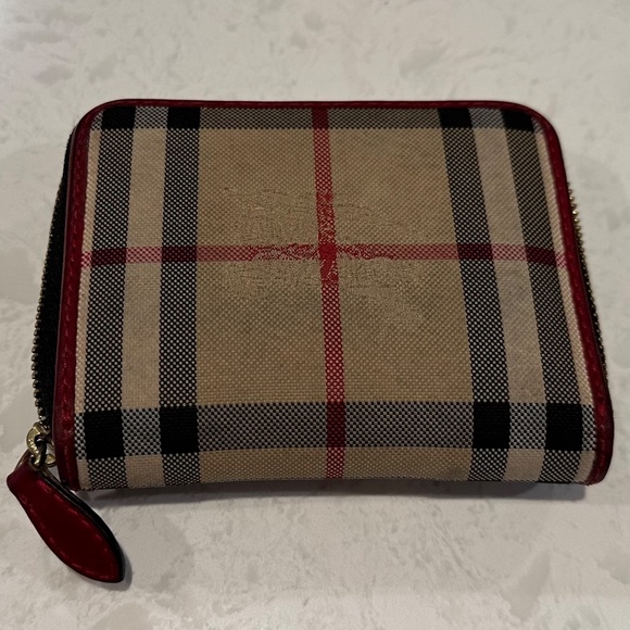Burberry Horseferry Check Bodmin Zip Around Wallet - Parade Red - Picture 4 of 4